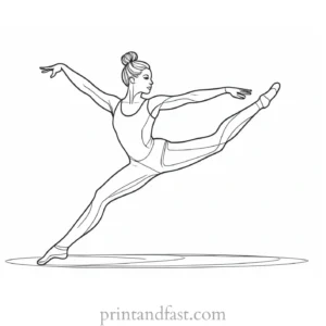 gymnastics coloring page creative