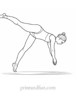 gymnastics coloring page cute