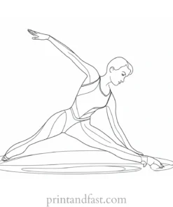 gymnastics coloring page detailed