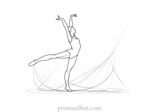 gymnastics coloring page easy