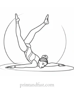 gymnastics coloring page for kids