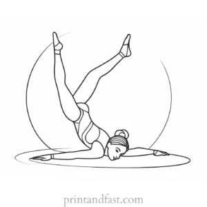 gymnastics coloring page for kids