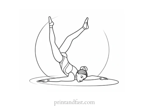 gymnastics coloring page for kids