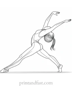 gymnastics coloring page free