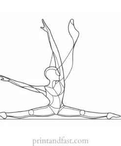 gymnastics coloring page rhythmic