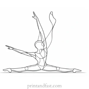 gymnastics coloring page rhythmic