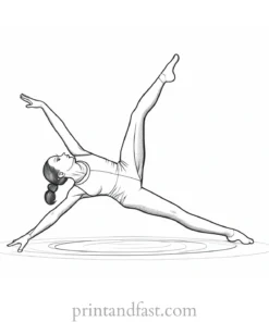 gymnastics coloring page tumbling