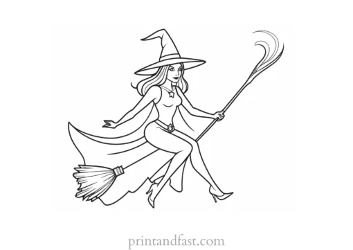 halloween Witch Coloring Page