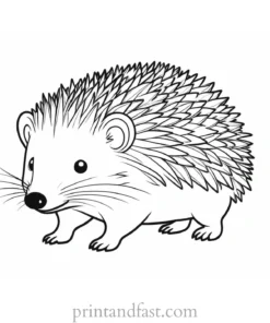 happy hedgehog coloring page