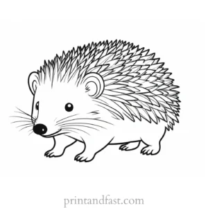 happy hedgehog coloring page