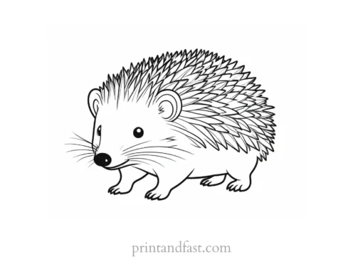 happy hedgehog coloring page