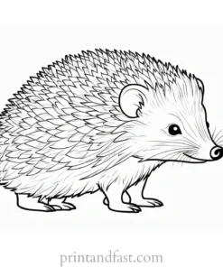 hedgehog coloring page for kids