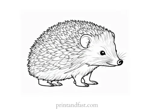 hedgehog coloring page for kids