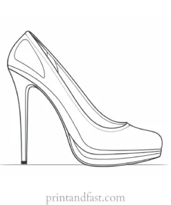 high heel shoe coloring page