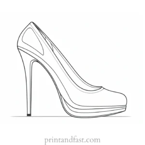 high heel shoe coloring page