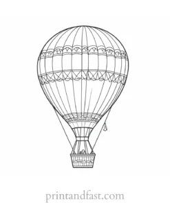 hot air balloon coloring page adults