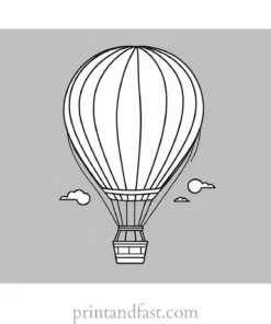 hot air balloon coloring page for kids