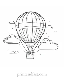 hot air balloon coloring page fun