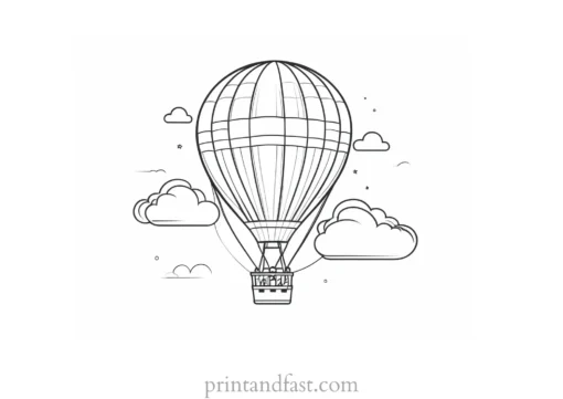 hot air balloon coloring page fun