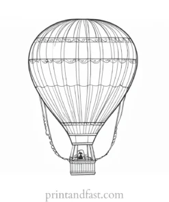 hot air balloon coloring page intricate