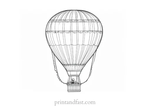 hot air balloon coloring page intricate