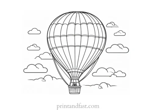 hot air balloon coloring page preschool