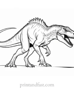 indominus rex coloring page attacking