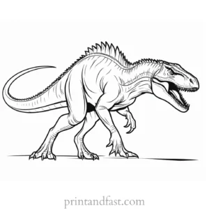 indominus rex coloring page attacking