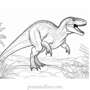 indominus rex coloring page detailed