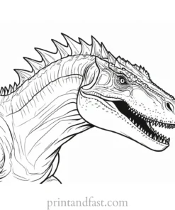 indominus rex coloring page easy