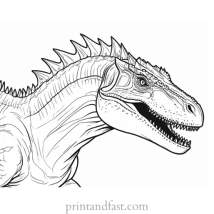 indominus rex coloring page easy