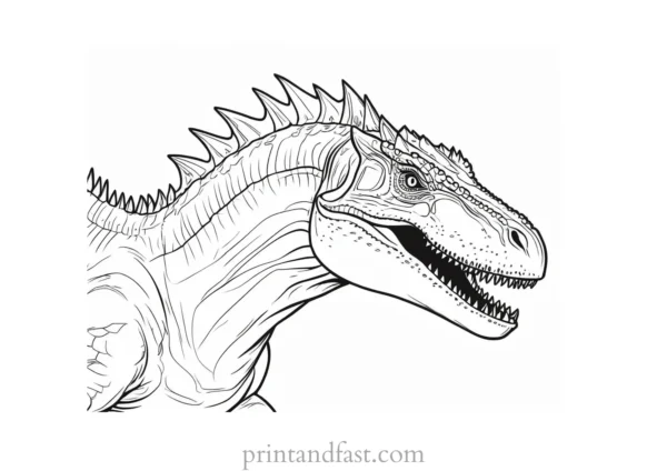 indominus rex coloring page easy