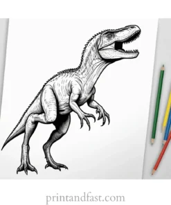 indominus rex coloring page realistic