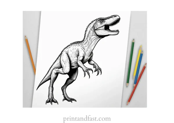 indominus rex coloring page realistic