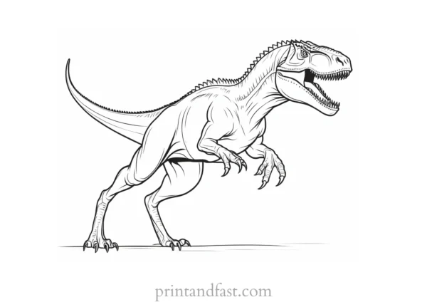 indominus rex coloring page running