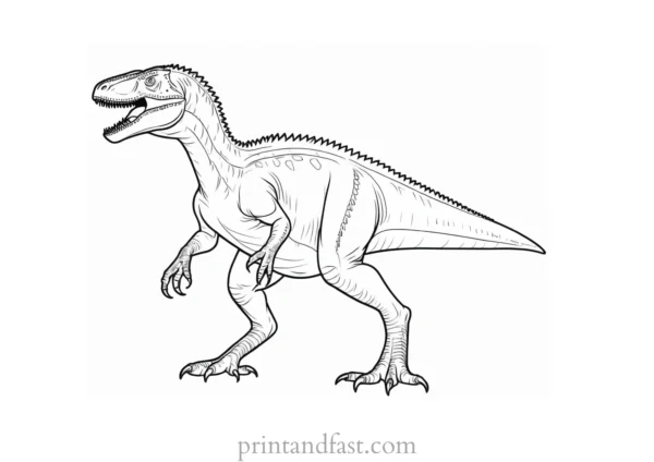 indominus rex coloring page standing