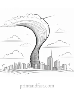 innovative tornado coloring page