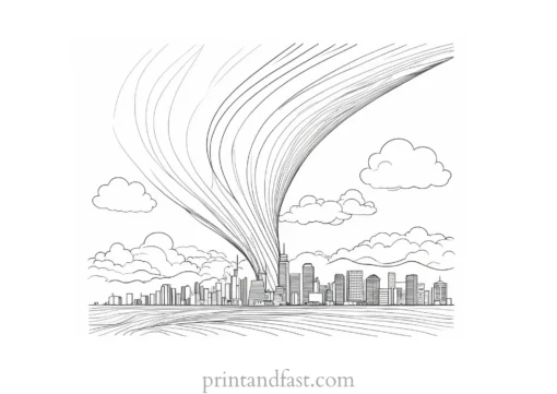 inspiring tornado coloring page