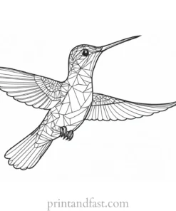 intricate Hummingbird Coloring Page