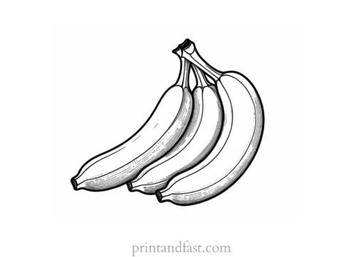 intricate banana coloring page