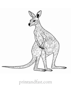 intricate kangaroo coloring page