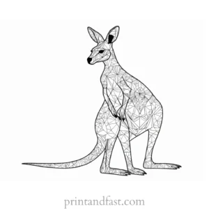 intricate kangaroo coloring page