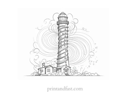 intricate tornado coloring page