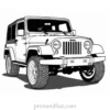 jeep coloring page black and white