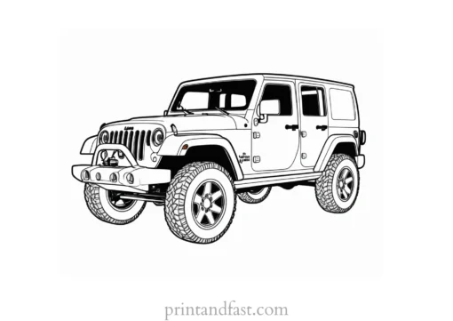 jeep coloring page creative