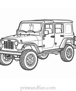 jeep coloring page easy