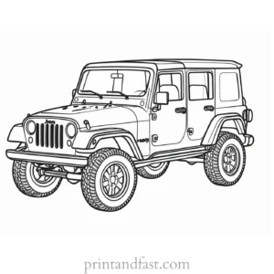 jeep coloring page easy