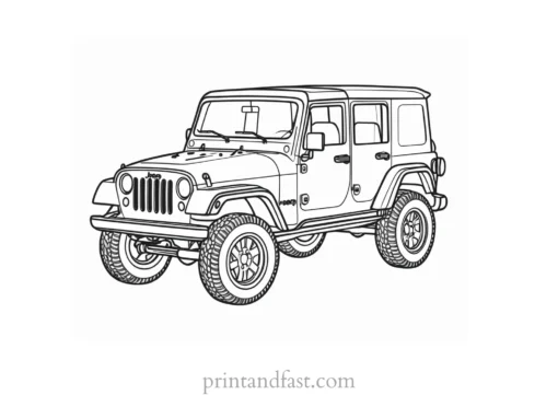 jeep coloring page easy