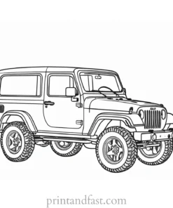 jeep coloring page educational