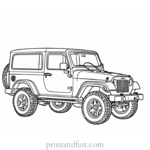 jeep coloring page educational